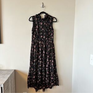 REBECCA Minkoff-Dainty Floral High Neck High Low Sleeveless Dress (Size:XS)